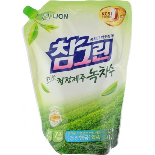 CHAMGREEN Средство для мытья посуды, овощей и фруктов 1,4л Зеленый чай