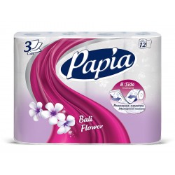 ПАПИЯ Туалетная бумага 3сл 12рул Балийский цветок