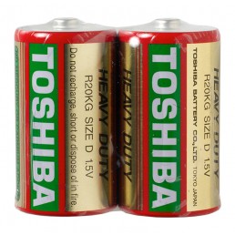 TOSHIBA Батарейки солевые R20 2шт