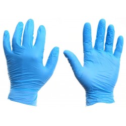 АВИОРА Перчатки нитриловые неопудренные 100шт XL Голубые