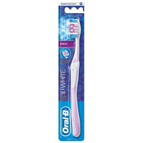 Oral-B зубная щетка 3D WHITE средней жесткости Oral-B зубная щетка 3D WHITE средней жесткости