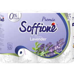SOFFIONE PREMIO Туалетная бумага 3сл 12рул Toscana lavender