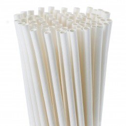 Трубочки бумажные 200х6мм 100шт Белые