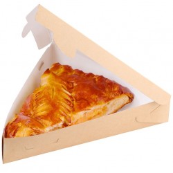 OSQ Упаковка для пирогов, пиццы ECO PIE 800мл 220x200x40мм Крафт