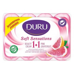 DURU Мыло туалетное 4х80г Розовый грейпфрут