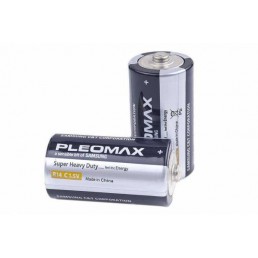 PLEOMAX Батарейка солевая R14 C 1.5V 2шт