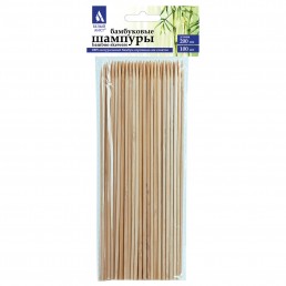 БЕЛЫЙ АИСТ Шампуры для шашлыка бамбуковые 20см 100шт