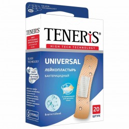 TENERIS Набор лейкопластырей бактерицидных 20шт Universal