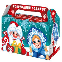 Коробка подарочная 500гр Новогодний подарок