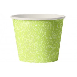 Креманка бумажная для мороженого 150мл 50шт Салатовая