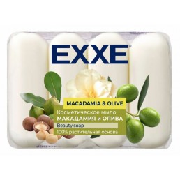 EXXE Крем-мыло косметическое 4х70гр Макадамия и Олива