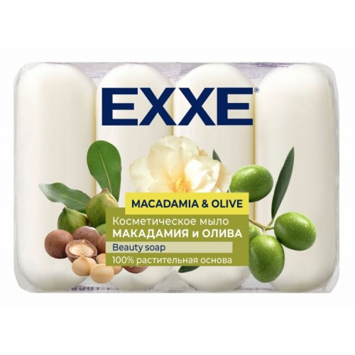EXXE Крем-мыло косметическое 4х70гр Макадамия и Олива