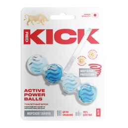 RED KICK Туалетный блок шарики для унитаза 54г Морской тайфун RED KICK Туалетный блок шарики для унитаза 54г Морской тайфун