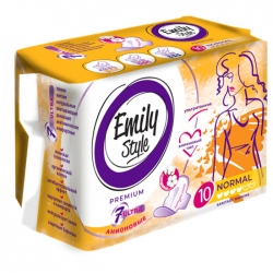 EMILY STYLE Прокладки женские гигиенические 10шт Normal EMILY STYLE Прокладки женские гигиенические 10шт Normal