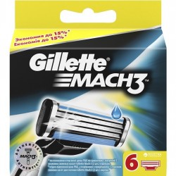 GILLETTE MACH3 Сменные кассеты для бритв 6шт