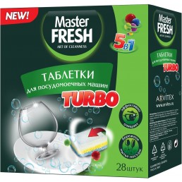 МАСТЕР ФРЕШ Таблетки для ПММ 28шт Турбо
