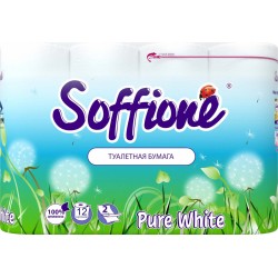 SOFFIONE PURE WHITE Туалетная бумага 2сл 12рул