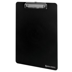 BRAUBERG Доска-планшет с верхним прижимом А4 2мм Черный