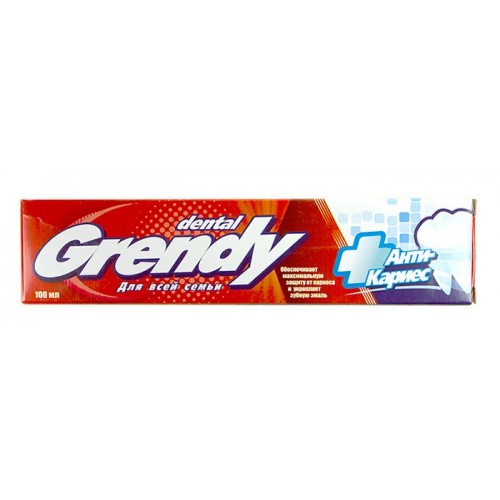 GRENDY Зубная паста 100мл Анти-кариес