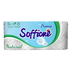 SOFFIONE PREMIO Туалетная бумага 3сл 8рул Natural