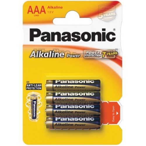 PANASONIC Батарейки алкалиновые ААА 1.5V 4шт