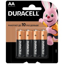 DURACELL Батарейки алкалиновые АА LR6 1.5V 4шт